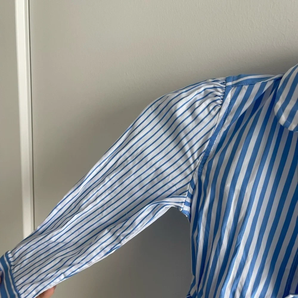 Ralph Lauren Blue and White Striped Shirt Dress